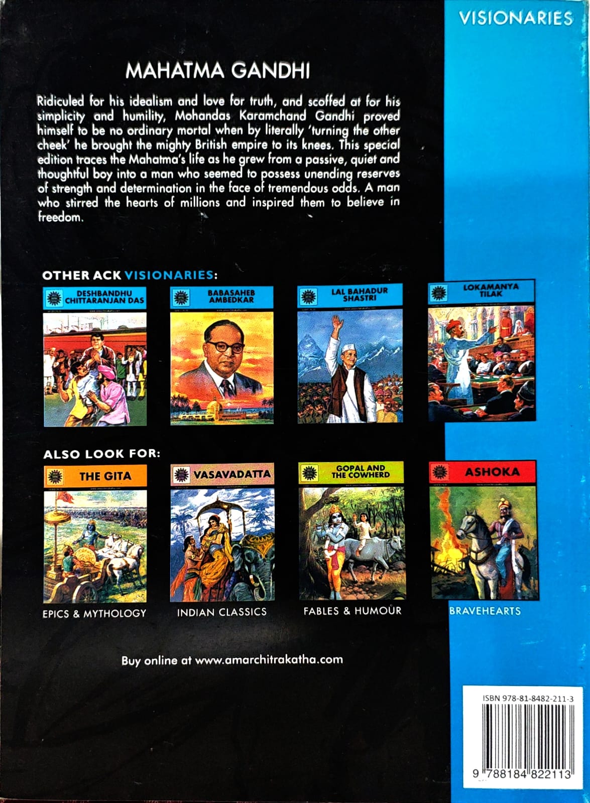 Title : Mahatma Gandhi, Epics and Mythology, Author : Amar Chitra Katha, Publisher : Amar Chitra Katha Pvt Ltd.