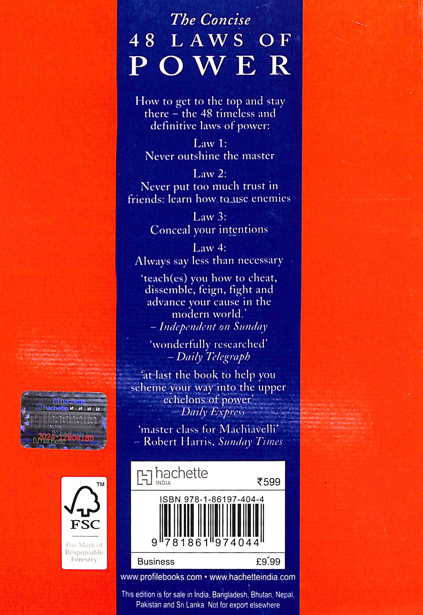 the concise 48 laws of power