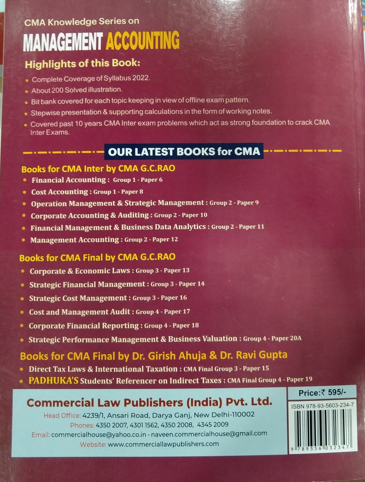 MANAGEMENT ACCOUNTING