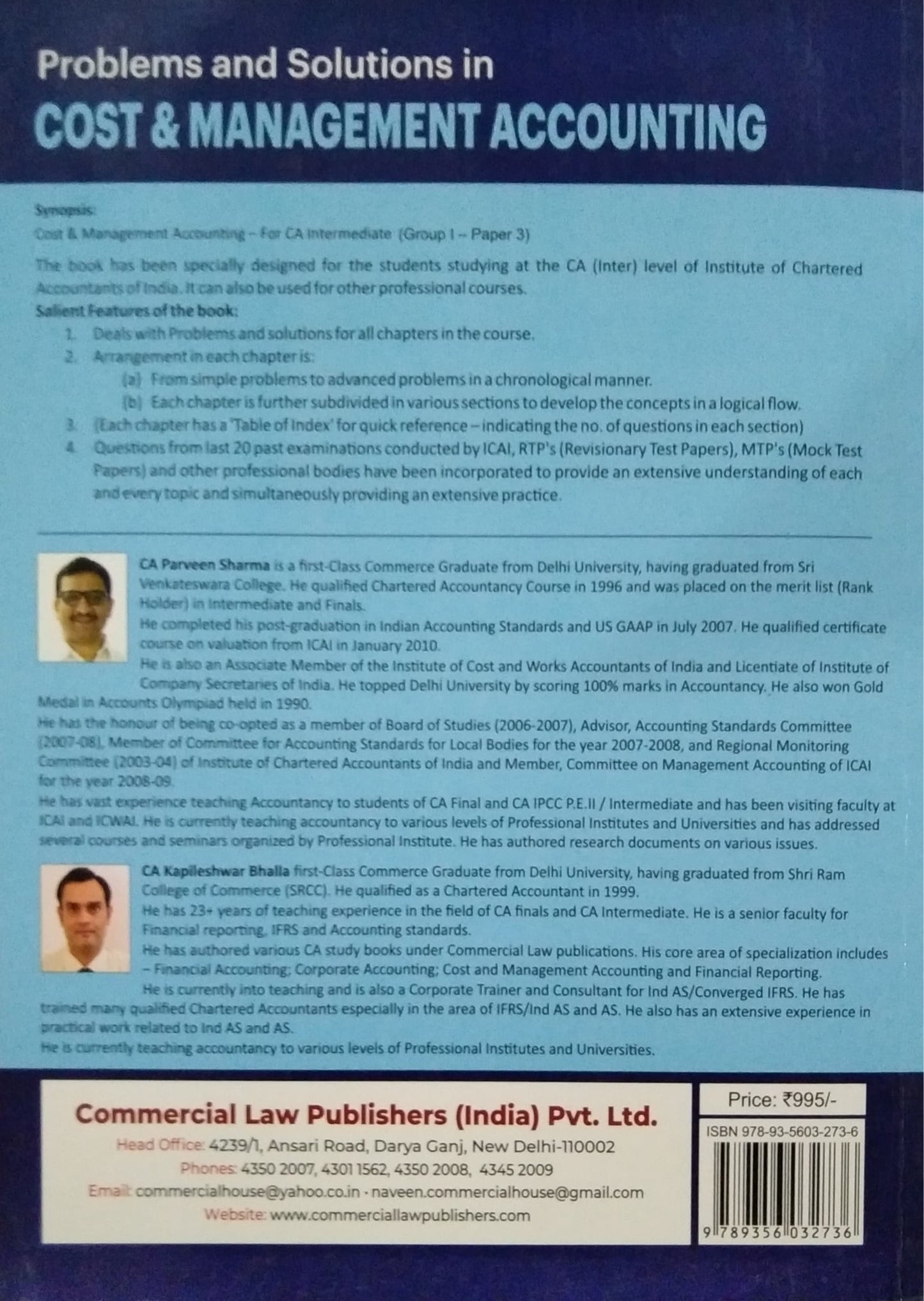 Promblems and Solutions in Cost And Management Accounting