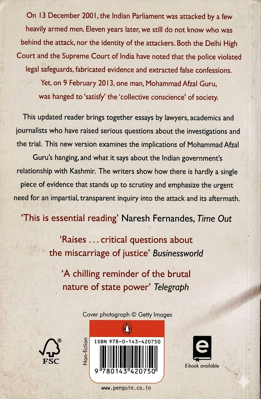 The Hanging Of Afzal Guru
