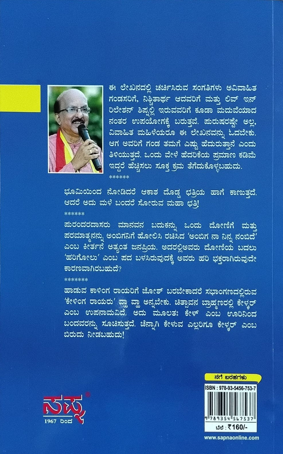 Title : Neevu Hendathige Hedaruttira, Collection of Articles, Writer : H. Dundiraj, Publisher : Sapna Book House.