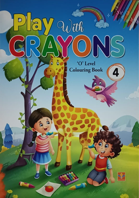 Title : Play with Crayons - 4, O-Level Colouring Book, Publisher : Vasantha Prakashana.