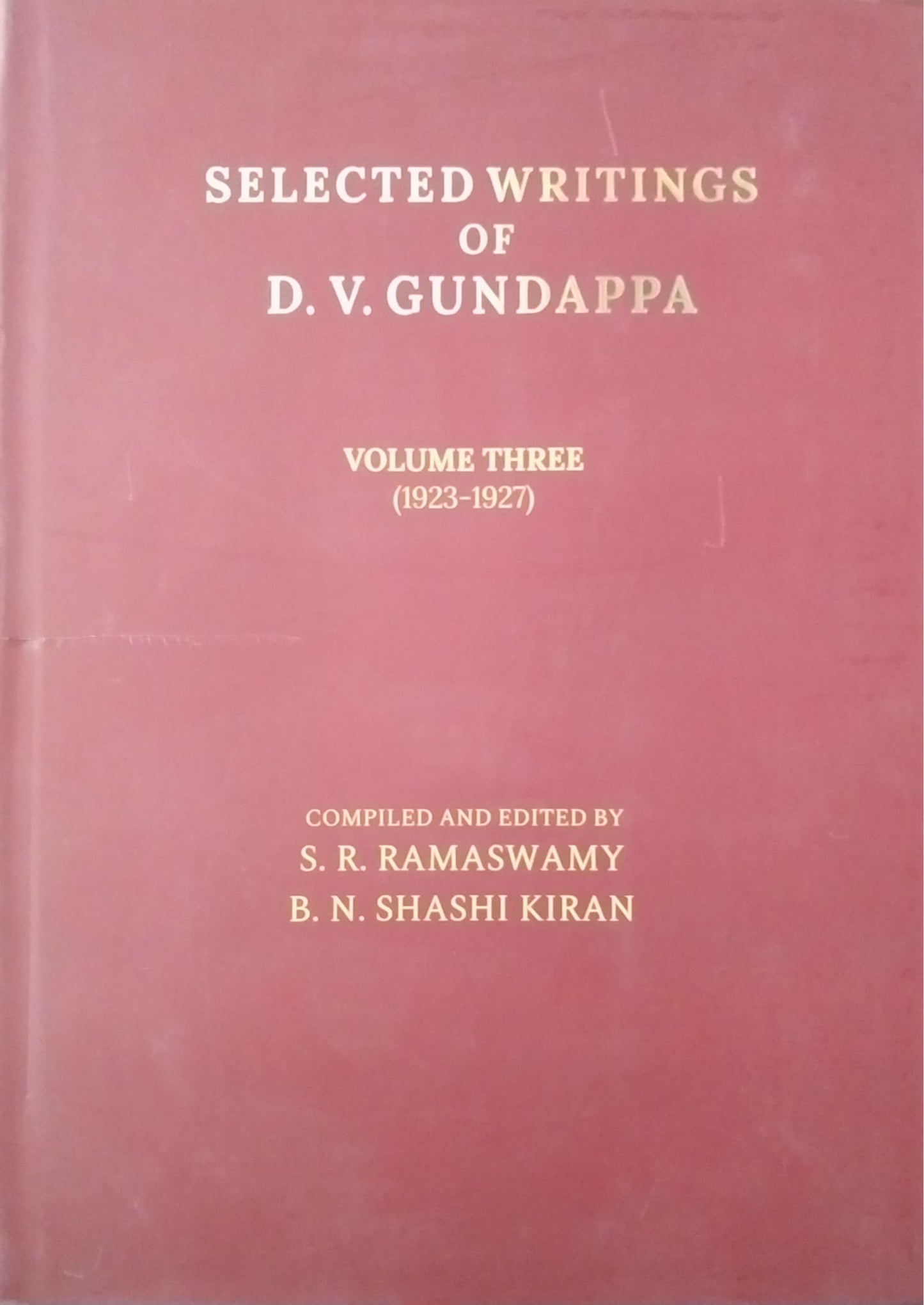 Selected Writings of D. V. Gundappa - 3