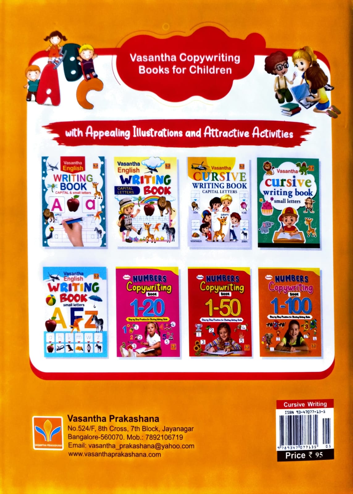 Cursive Writing Book - Capital and Small Letters