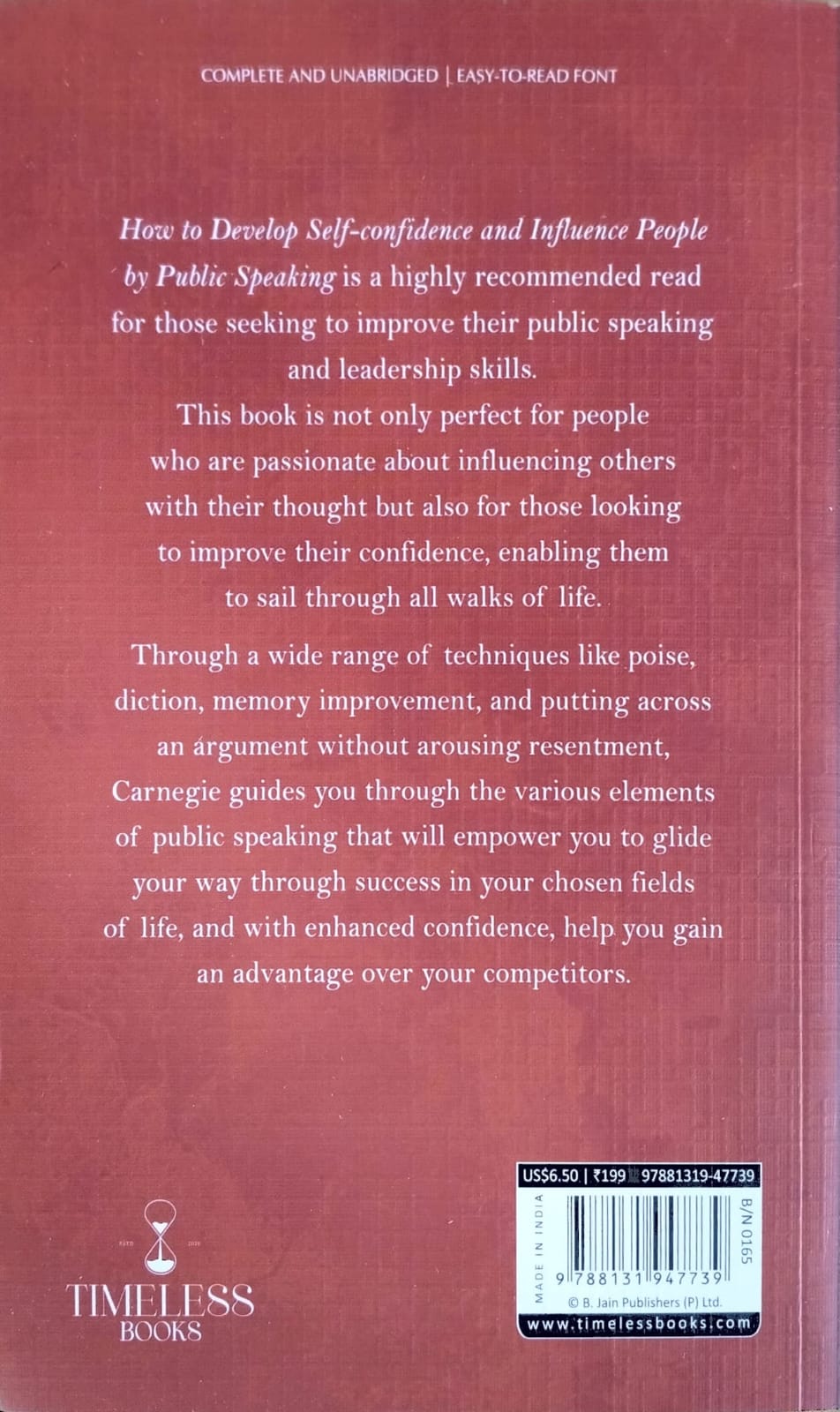 How To Develop Self Confidence & Influence People By Public Speaking