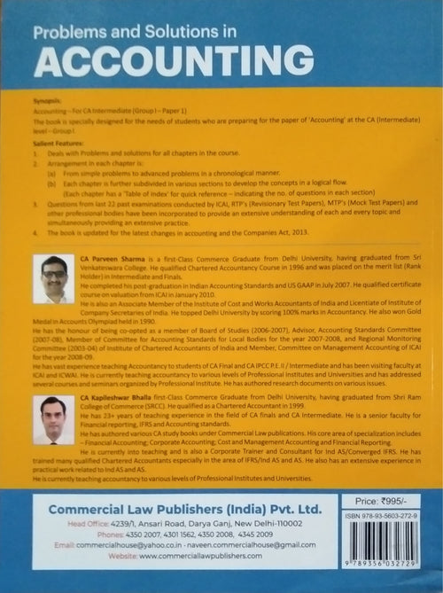 Promblems and Solutions in Accounting
