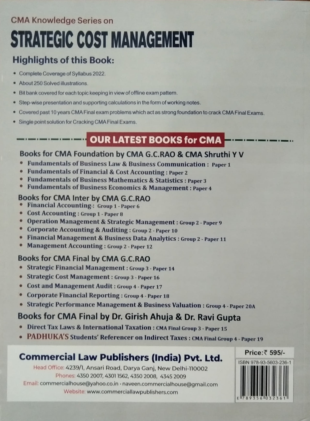 Gc Rao Rao Books Strategic Cost Management | Educational Books | G. C. Rao | Sapna Book ...